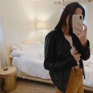 Vegan Leather Moto Jacket